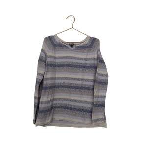 Eddie Bauer Blue and White Knit Sweater